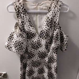 Club Monaco Floral dress _ White and Black Dress - Size 00